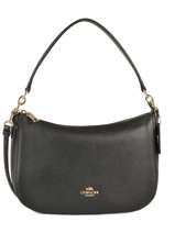 Schoudertas Chelsea Leder Coach Zwart chelsea 56819