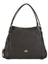 Sac Shopping Edie 31 Cuir Coach Noir edie 57125