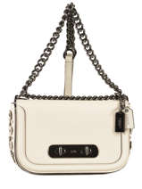 Sac Bandouliere Swagger 20 Cuir Coach Beige swagger 59087