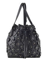 Sac Bandouli�re Pur Floral Cuir Lancaster Noir pur floral 528-55