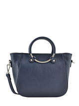 Cabas Caviar Cuir Milano Bleu caviar CA17061