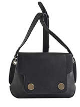 Sac Bandouliere Madelen Cuir Nat et nin Noir vintage MADELEN