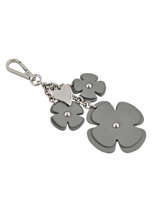 Sleutelhanger Leder Lancaster Grijs fleur PC-FLEUR