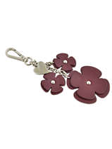 Porte-clefs Cuir Lancaster Rouge fleur PC-FLEUR
