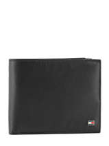 Portefeuille Leder Tommy hilfiger Zwart eton AM00657