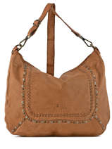 Cross Body Tas Studs Leder Basilic pepper Bruin studs BSTU02