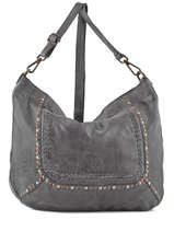 Sac Bandoulire Studs Cuir Basilic pepper Gris studs BSTU02