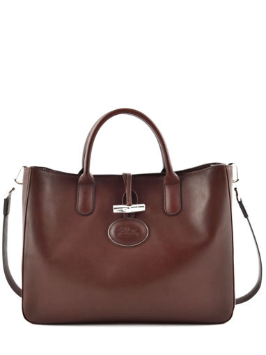 Longchamp Roseau hritage Sac port main Marron