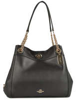 Shoppingtas Edie Leder Coach Zwart edie 36855