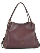 Sac Shopping Edie 31 Cuir Coach Rouge edie 57125