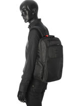Sac  Dos Business 2 Compartiments + Pc 15" Delsey Noir parvis + 3944603-vue-porte