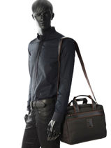 Longchamp Boxford Sac de voyage Noir-vue-porte