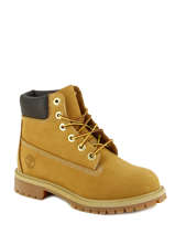 6 Premium Wheat Nubuc Timberland Marron boots / bottines C12909