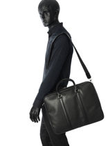 Longchamp Le foulonn Aktetas Zwart-vue-porte