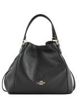 Sac Port Main Edie Cuir Coach Noir edie 57124