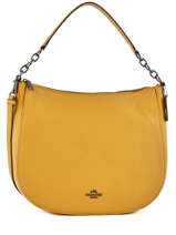 Schoudertas Chelsea Hobo 32 Leder Coach Geel chelsea 58036