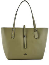 Schoudertas Market Tote Leder Coach Groen tote 58849