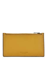 Porte-monnaie Cuir Coach Jaune wallet 22879