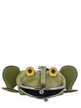Porte Monnaie Froggy Cuir Coach Vert cases 21094