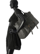 Sac De Voyage Cabine Cow Basilic pepper Argent cow BCOW10-vue-porte
