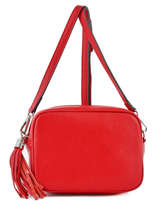 Cross Body Tas Caviar Leder Milano Rood caviar CA160613