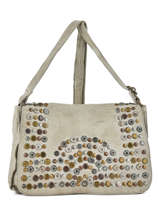 Sac Bandoulire Studs Cuir Basilic pepper Gris studs BSTU06