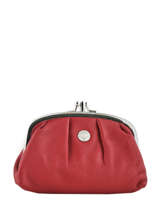 Porte-monnaie Cuir Hexagona Rouge coconut E77270