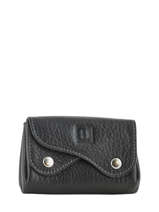 Portemonnee Leder Hexagona Zwart toucher 628016