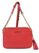 Cross Body Tas Ginny Leder Michael kors Rood jet set F7GGNM8L