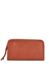 Portefeuille Mon Compagnon Cuir Paul marius Orange vintage COMPAGNO