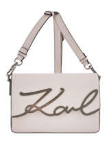 Sac Bandoulire K Signature Cuir Karl lagerfeld Rose k signature 81KW3057