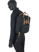 Sac  Dos Knken 1 Compartiment Fjallraven Noir kanken n2 23565-vue-porte