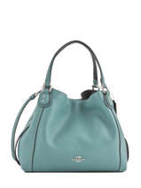 Sac Port Main Edie Cuir Coach Bleu edie 57124