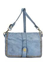 Cross Body Tas Dewashed Leder Milano Blauw dewashed DE17111