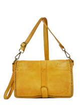 Sac Bandoulire Dewashed Cuir Milano Jaune dewashed DE17112