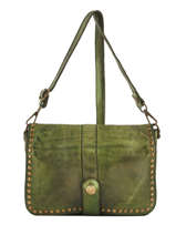 Cross Body Tas Dewashed Leder Milano Groen dewashed DE17111