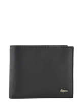 Portefeuille Leder Lacoste Zwart crocodile NH2323IL