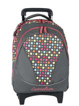 Sac  Dos  Roulettes Enfant 2 Compartiments Cameleon Rose actual NBA-BORR