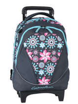 Sac  Dos  Roulettes Enfant 2 Compartiments Cameleon Rose actual NBA-BORR