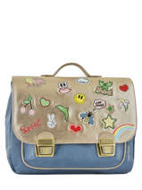 Boekentas Jeune premier Blauw canvas ITD18