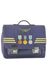 Boekentas Jeune premier Blauw canvas ITD18