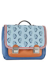 Boekentas Jeune premier Blauw canvas ITD18