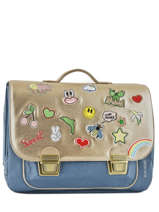 Boekentas Jeune premier Blauw canvas ITX18