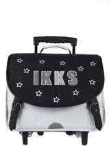 Cartable  Roulettes 2 Compartiments Ikks Noir lucy in the sky 18-42811