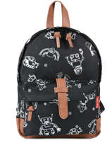 Rugzak Mini Kidzroom Zwart black and white 30-8178