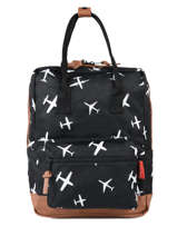 Sac  Dos Mini Kidzroom Noir black and white 30-8975