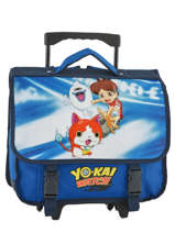 Cartable A Roulettes 2 Compartiments Yokai watch Bleu attack YOKEI18