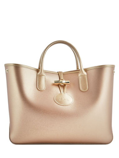 Longchamp Roseau mtal Handtas Goud