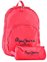 Rugzak 2 Compartimenten Pepe jeans Roze harlow 66824