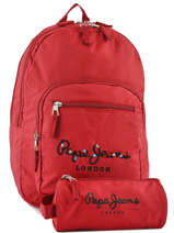 Sac  Dos 2 Compartiments Pepe jeans Rouge harlow 66824